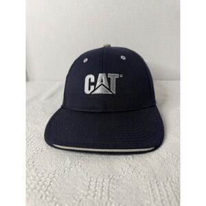 Caterpillar CAT Logo Bump Cap  Navy Blue Adjustable Strap Men